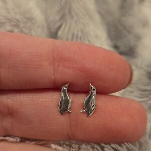 Sterling Silver Penguin Earrings Brand New In Box